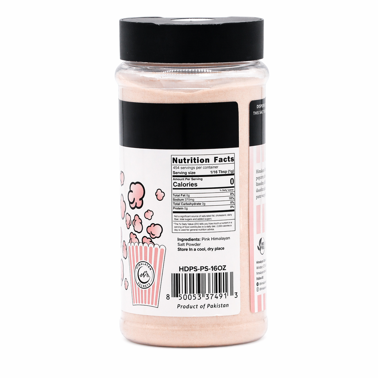 16 oz Himalayan Popcorn Salt Shaker