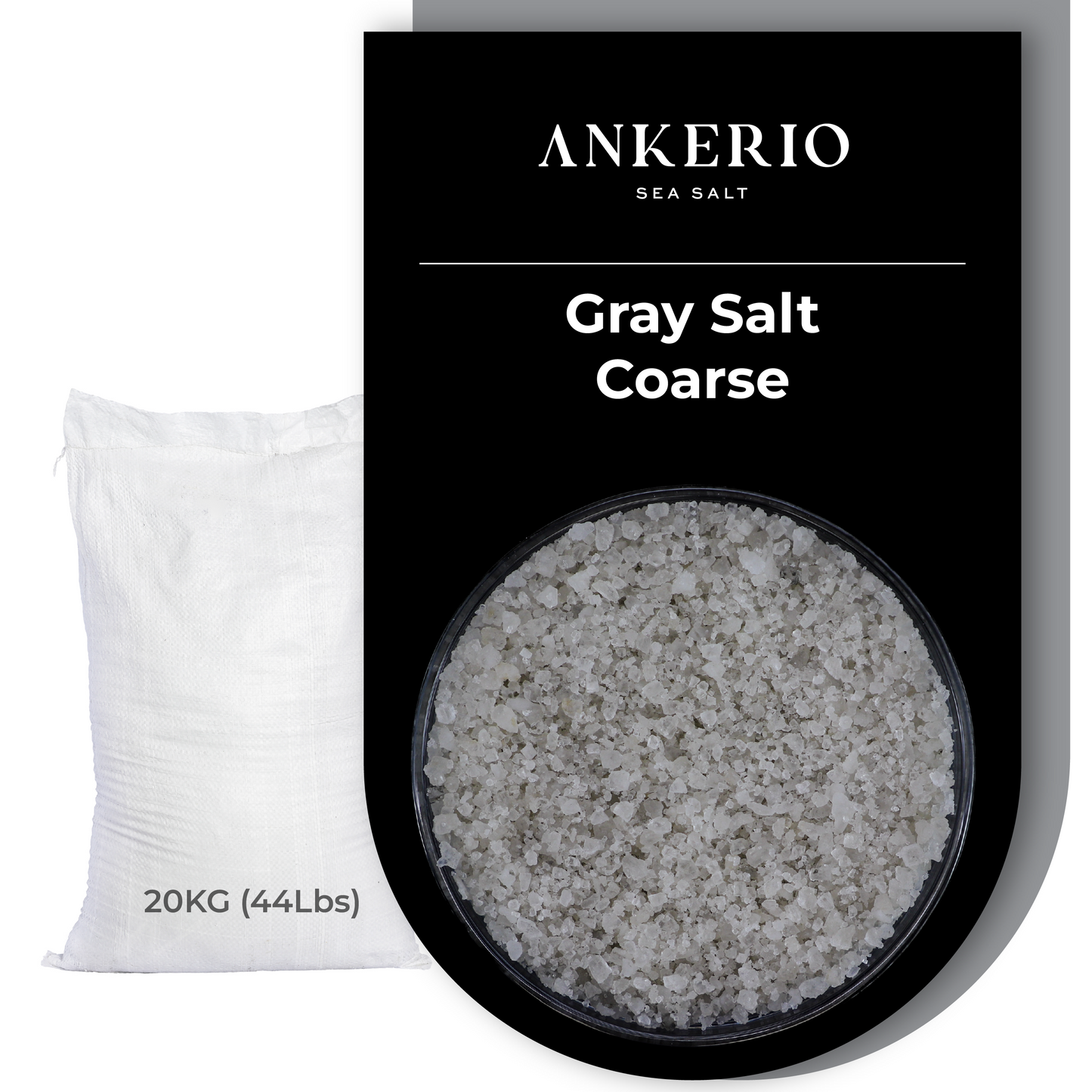 Ankerio GRAY Sea Salt Coarse (1-6.7mm) 44 LB Sack