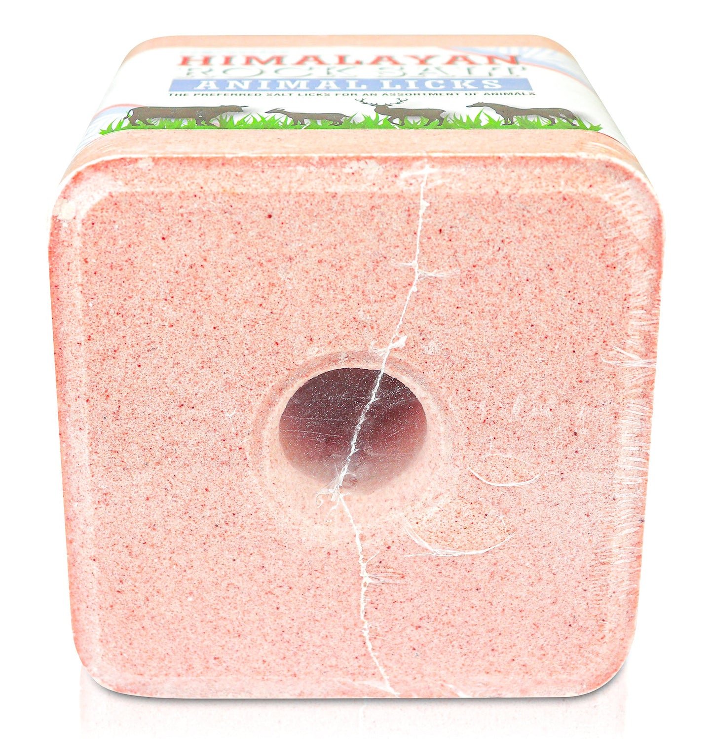 Compressed Himalayan Salt Animal Lick 5.5 lb (Block w/ Hole)