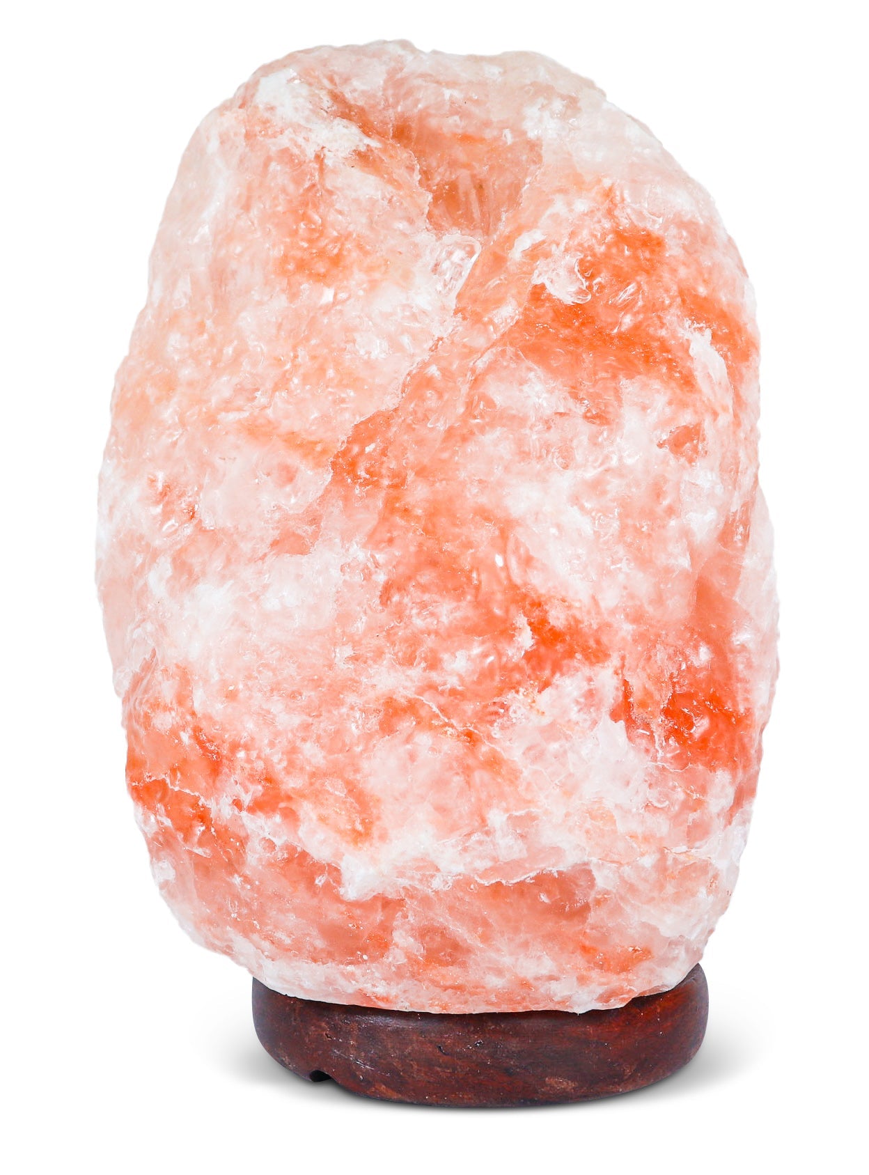 Natural Pink Salt Lamp (12-15 lb) (5.5-7 KG) (10-11") w/ Wood Base