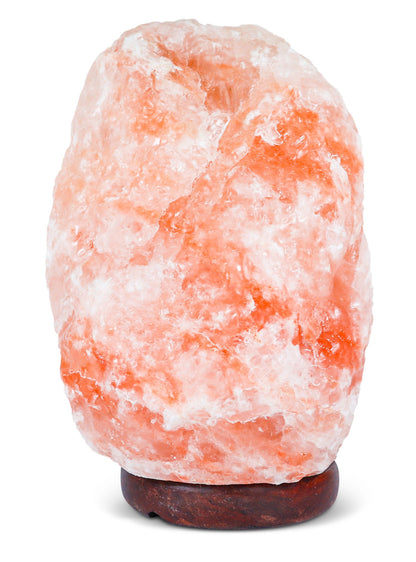 Natural Pink Salt Lamp (12-15 lb) (5.5-7 KG) (10-11") w/ Wood Base