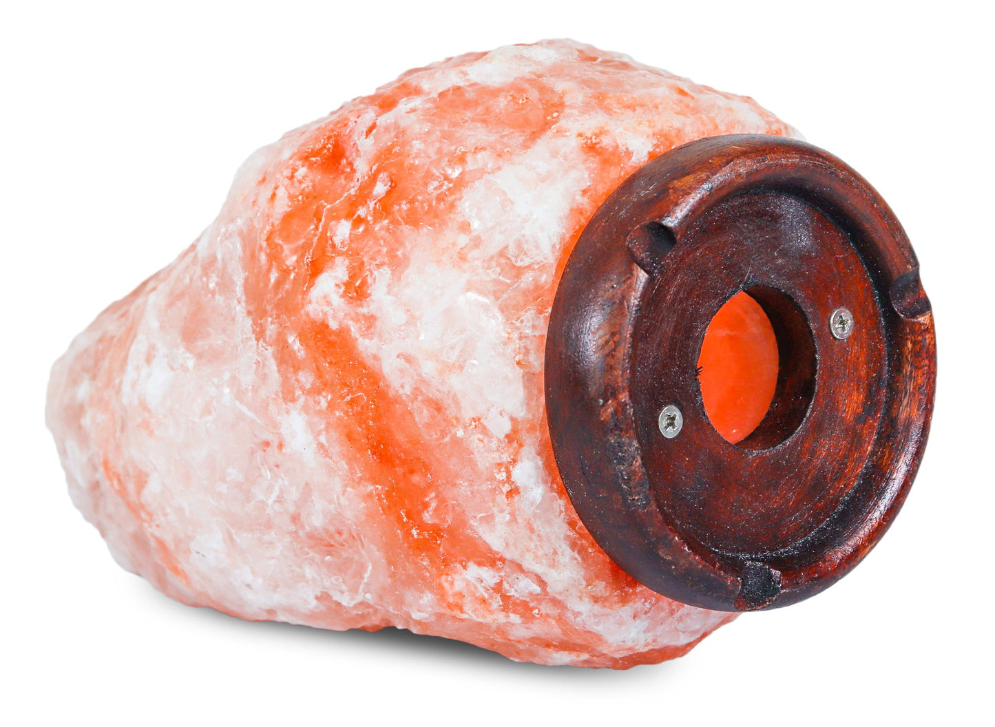 Natural Pink Salt Lamp (12-15 lb) (5.5-7 KG) (10-11") w/ Wood Base