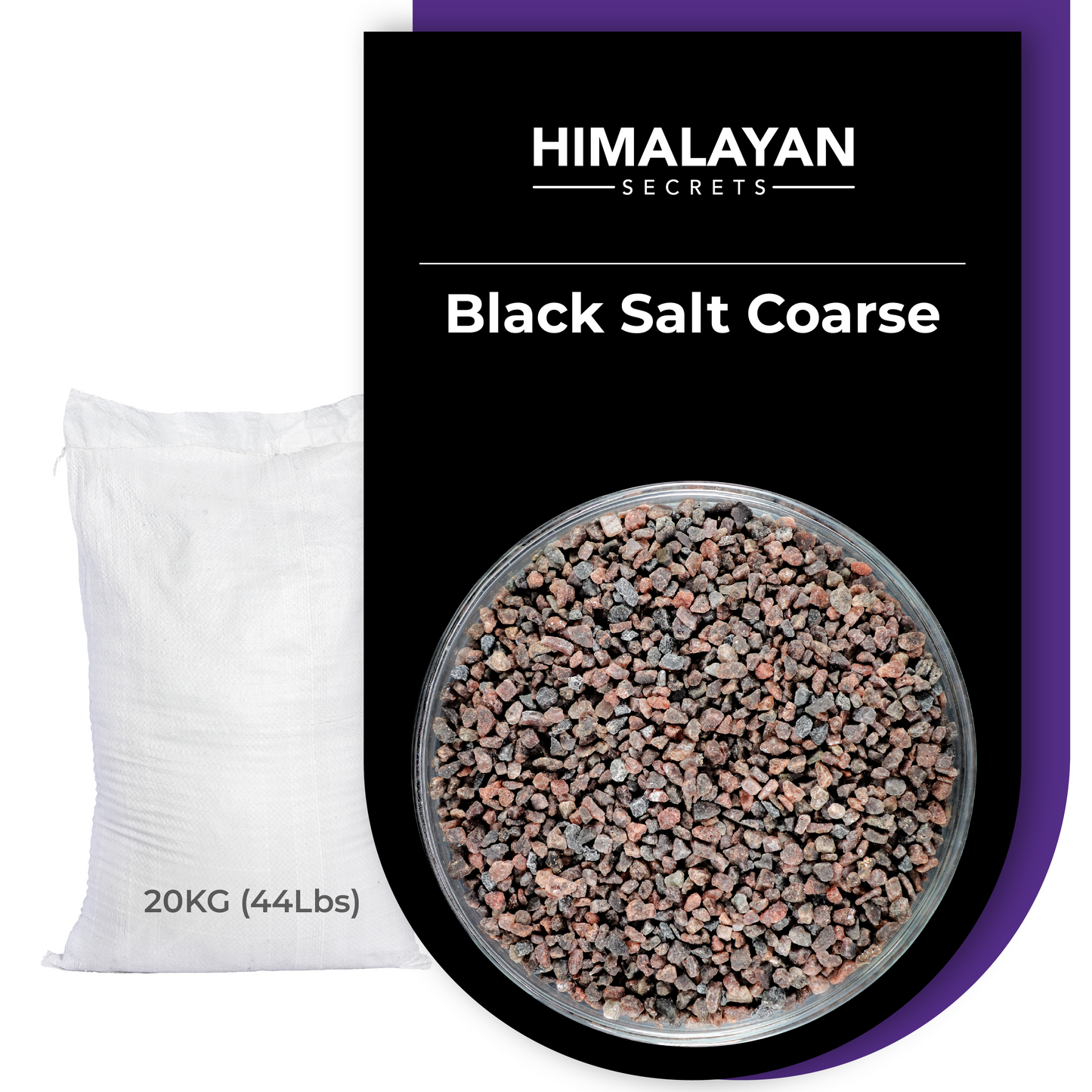Himalayan Black Salt (Kala Namak) Coarse (2-3mm) 44 LB Sack