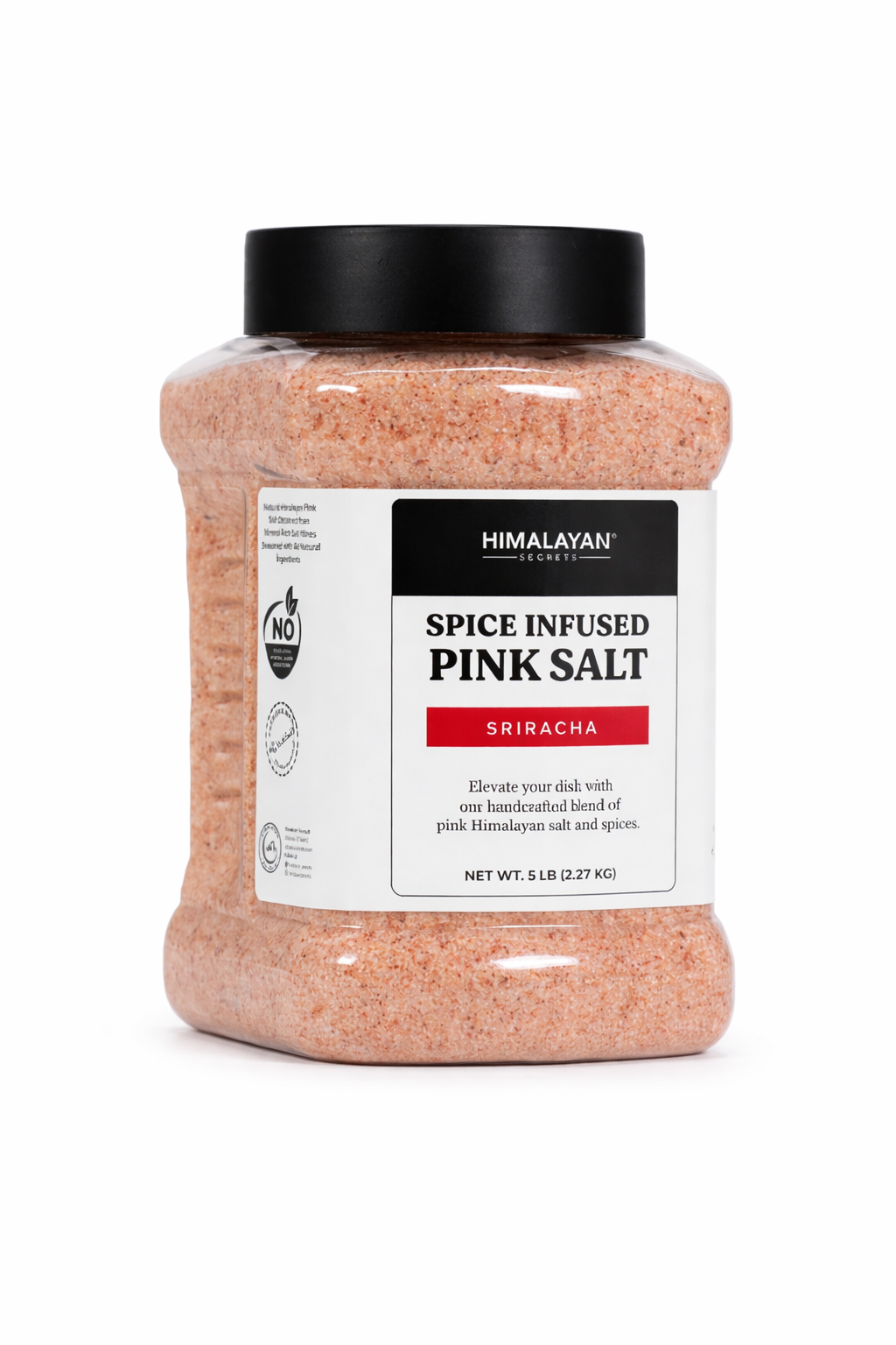 Seasoned Himalayan Salt Fine Grain - Sriracha - 5LB Jar
