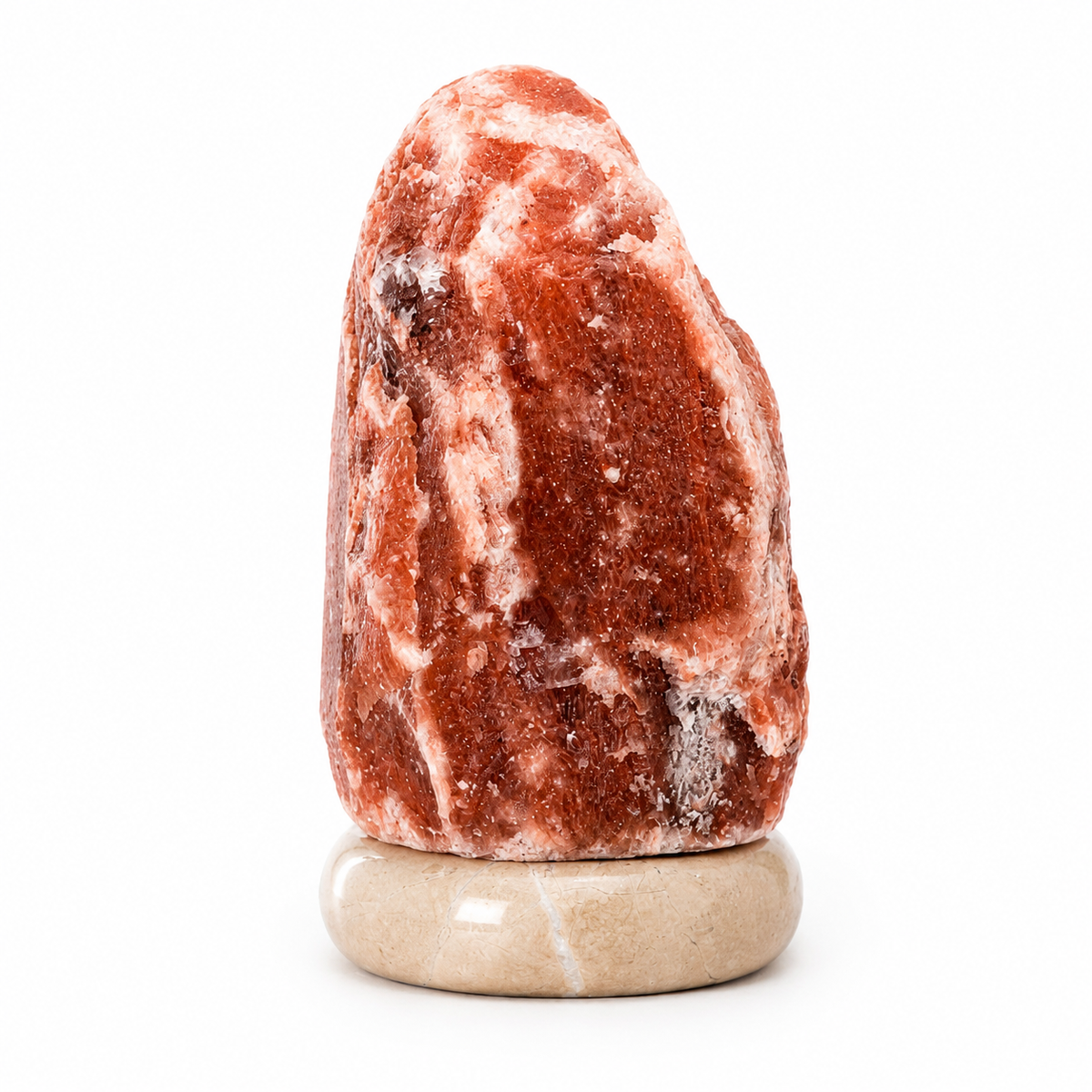 Natural Dark Red Salt Lamp (6-8 lb) (2.5-3 KG) (7-8") w/ Tavera Base