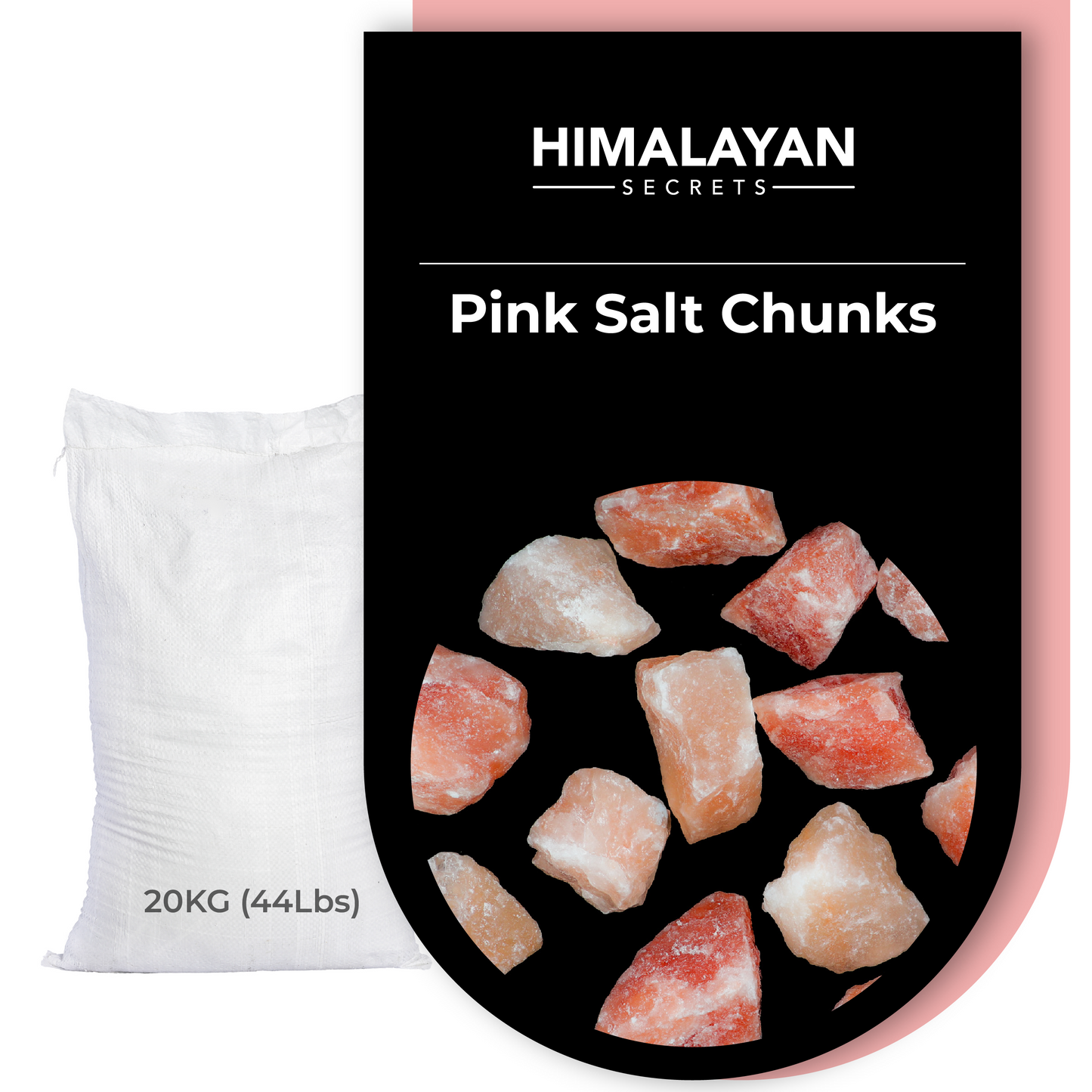 Himalayan Dark Pink Salt Chunks (60-90g) 44 LB Sack