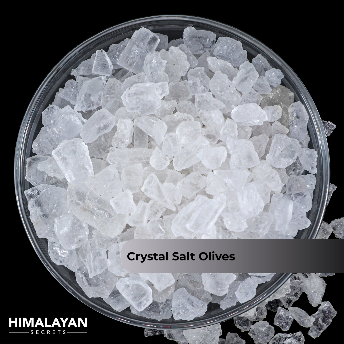 Himalayan White CRYSTAL Salt Olive Size (6.7-12.7mm) 44 LB Sack
