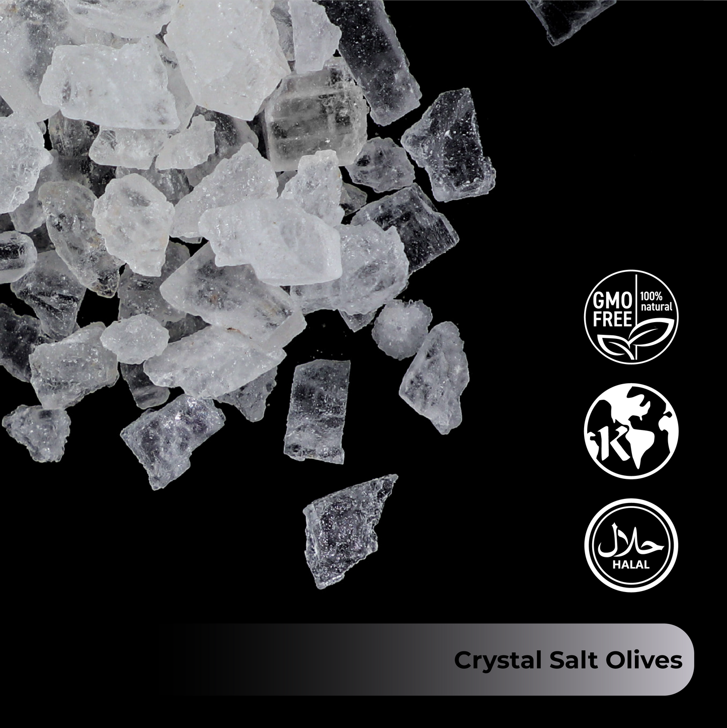 Himalayan White CRYSTAL Salt Olive Size (6.7-12.7mm) 44 LB Sack