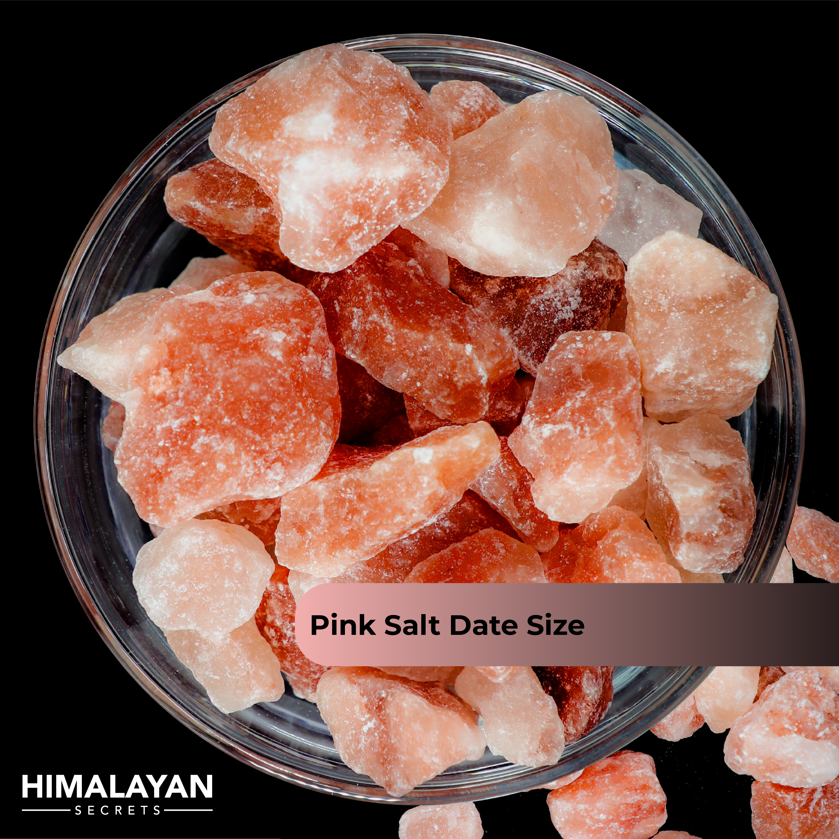 Himalayan Dark Pink Salt Date Size (6.7-25mm) 44 LB Sack