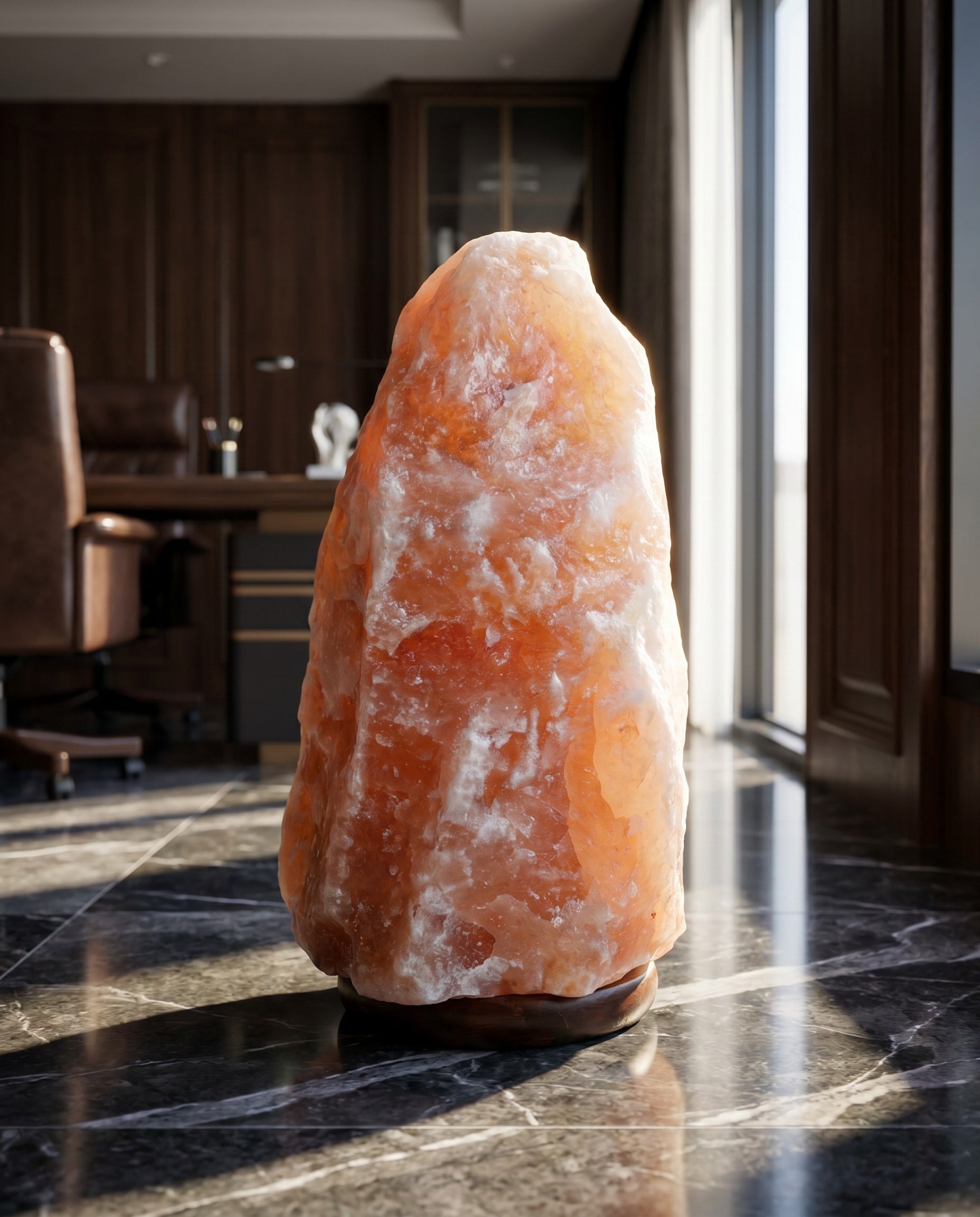 Natural Pink Salt Lamp (265-286 lb) (120-130 KG) w/ Wood Base