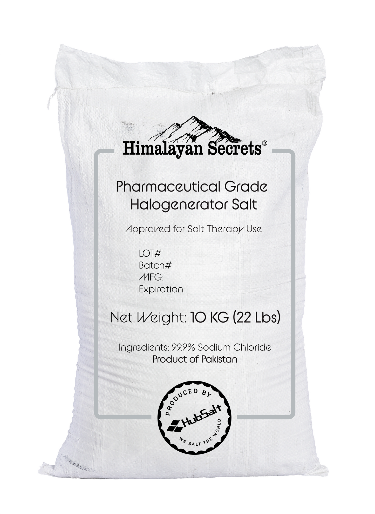 Pharmaceutical Salt for Halogenerator 10KG (22 lb) Sack