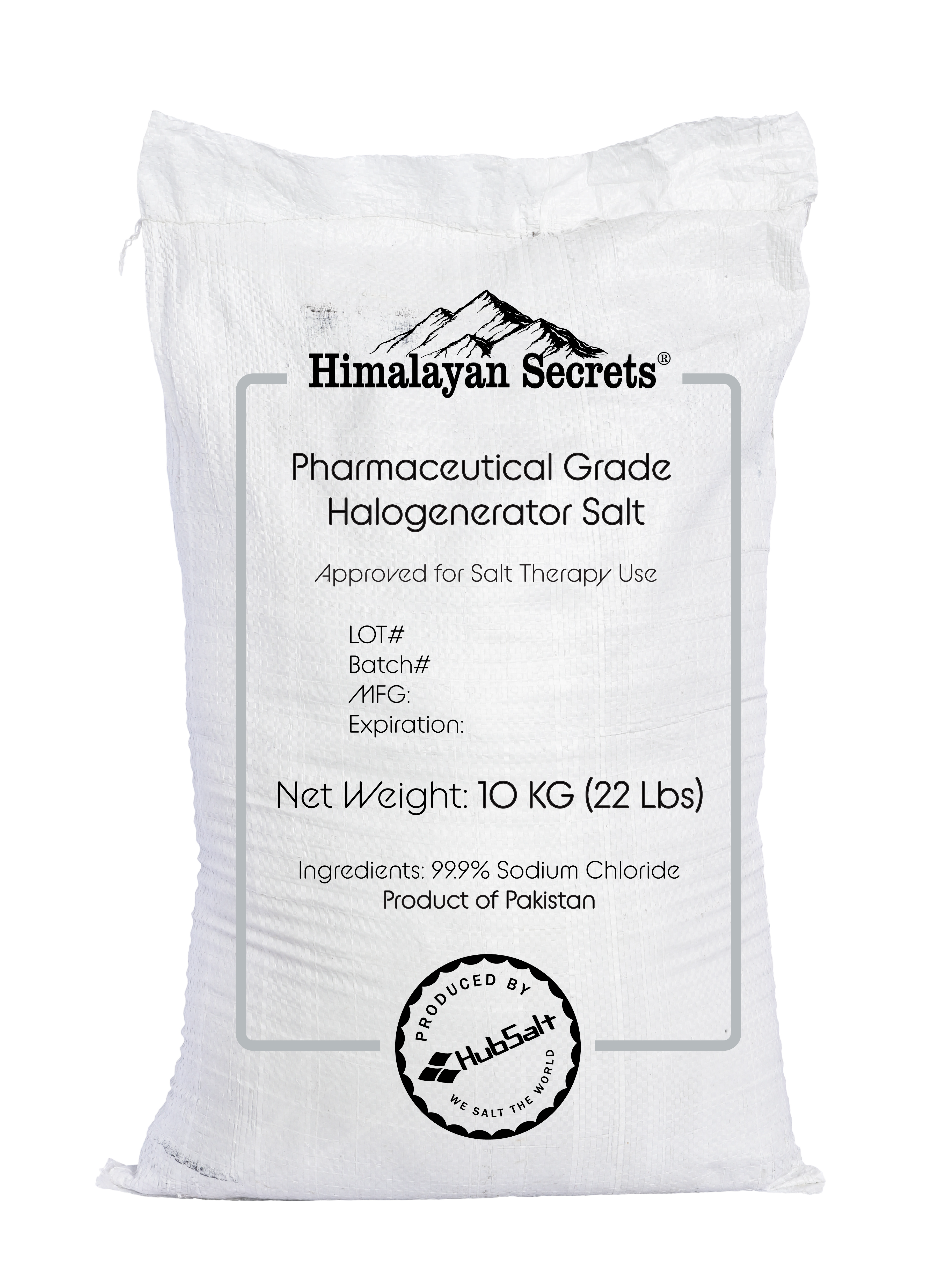 Pharmaceutical Salt for Halogenerator 10KG (22 lb) Sack