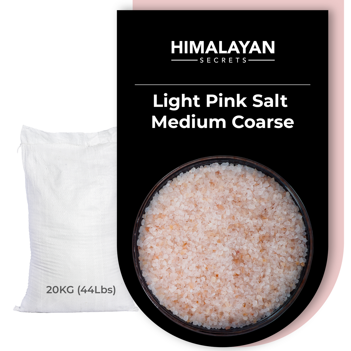 Himalayan Light Pink Salt Medium Coarse (1-2mm) 44 LB Sack