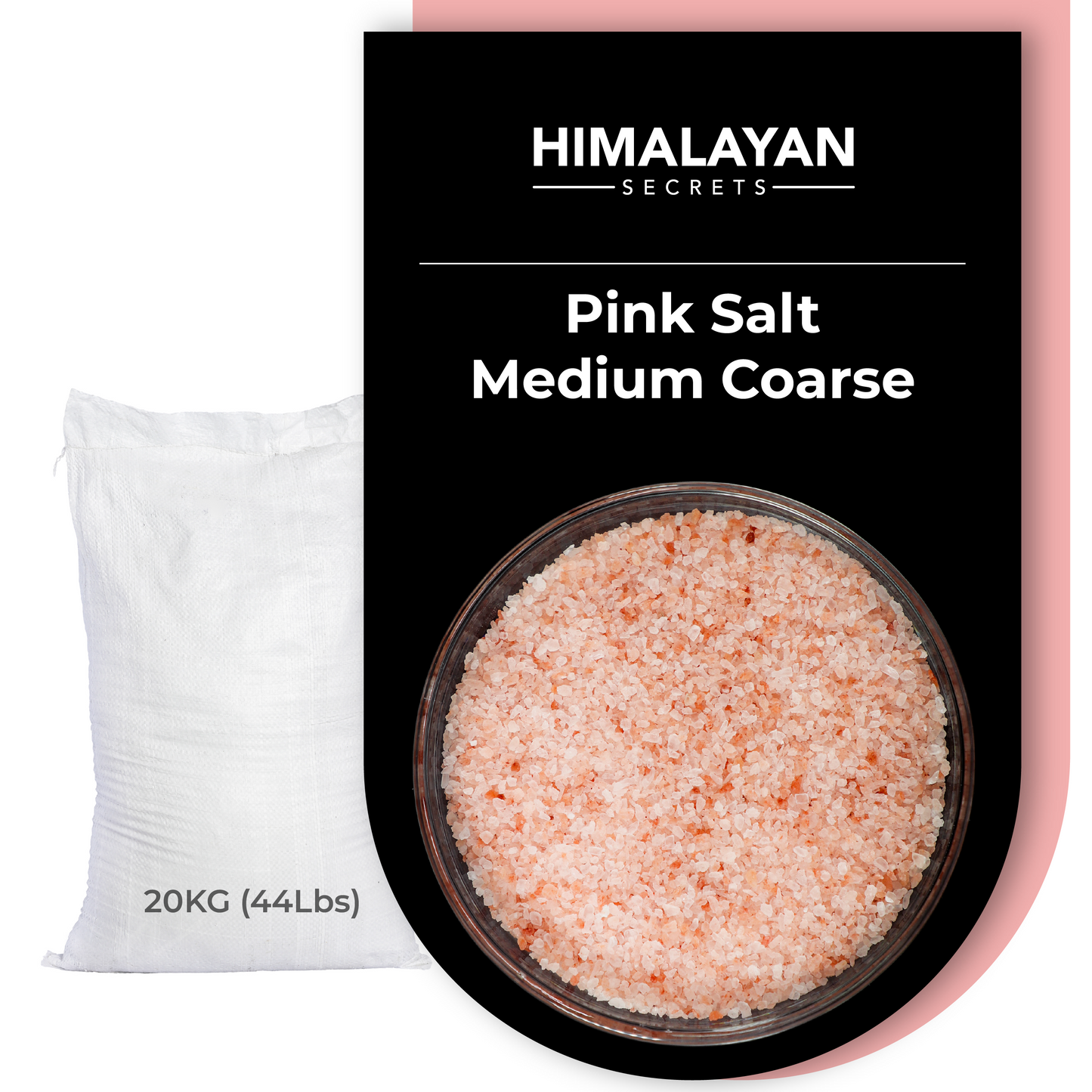 Himalayan Dark Pink Salt Medium Coarse (1-2mm) 44 LB Sack