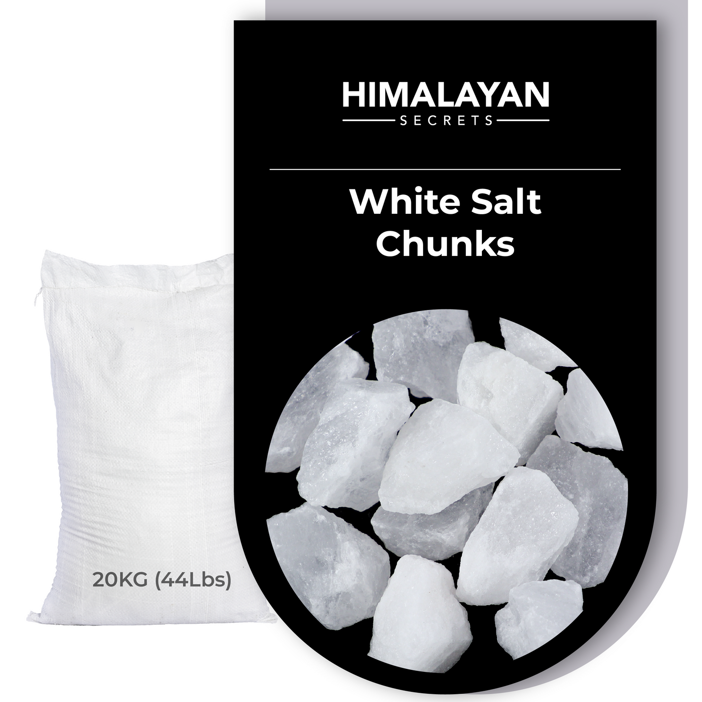 Himalayan White Salt Chunks (60-90g) 44 LB Sack