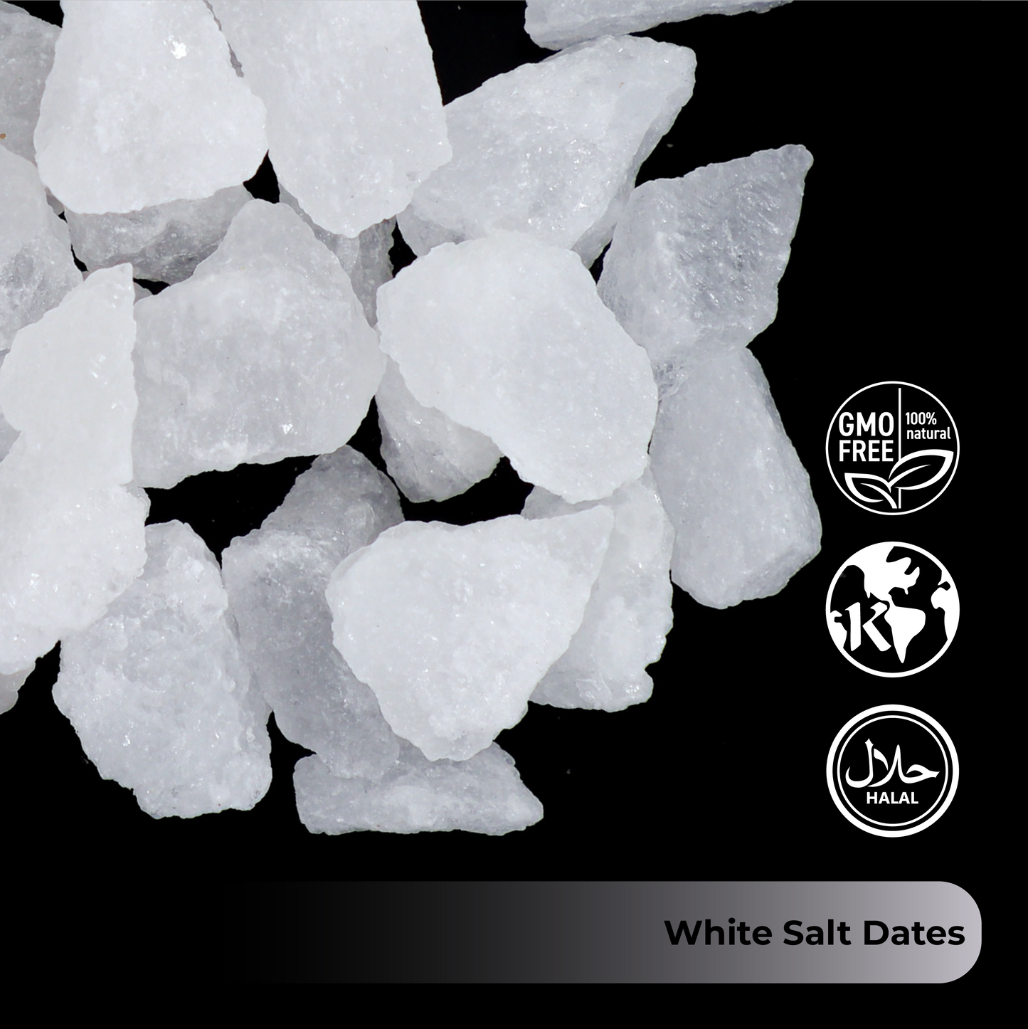 Himalayan White Salt Date Size (6.7-25mm) 44 LB Sack
