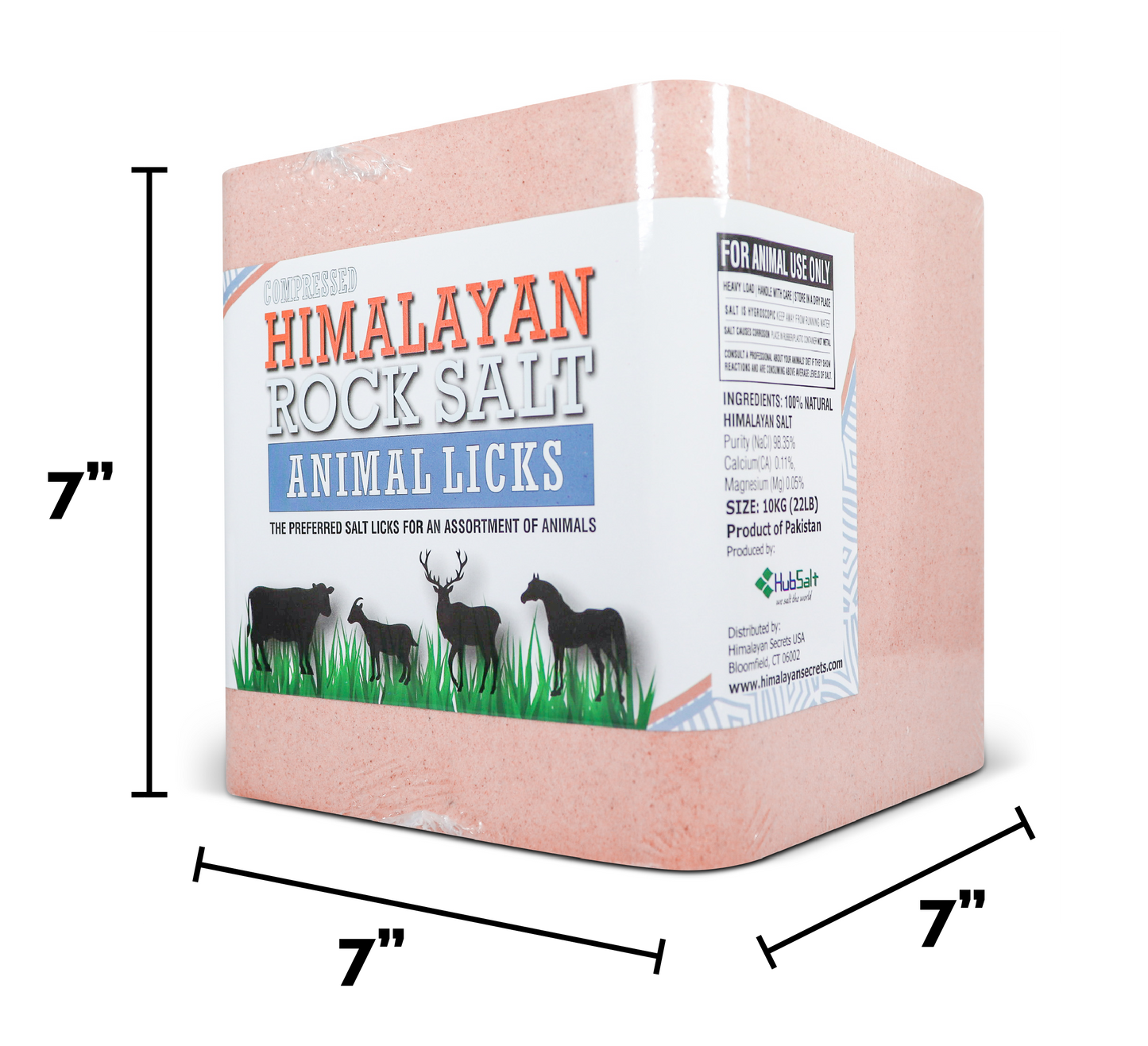 Compressed Himalayan Salt Animal Lick 22 lb (Block w/ Hole)