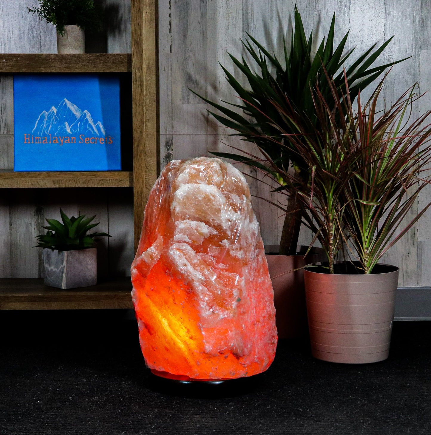Natural Pink Salt Lamp (110-132 lb) (50-60 KG) w/ Wood Base