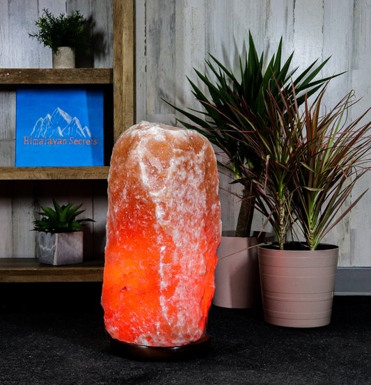 Natural Pink Salt Lamp (132-154 lb) (60-70 KG) w/ Wood Base
