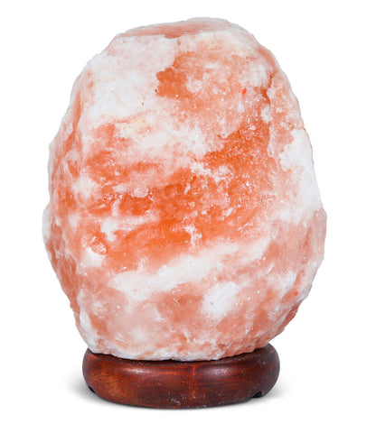 Natural Pink Salt Lamp (9-11 lb) (4-5 KG) (8-9") w/ Wood Base