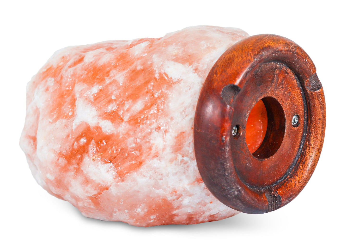 Natural Pink Salt Lamp (9-11 lb) (4-5 KG) (8-9") w/ Wood Base