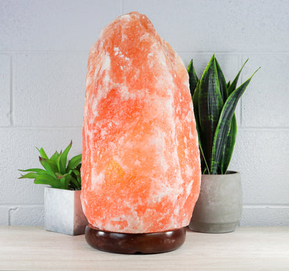 Natural Pink Salt Lamp (66-88 lb) (30-40 KG) w/ Wood Base