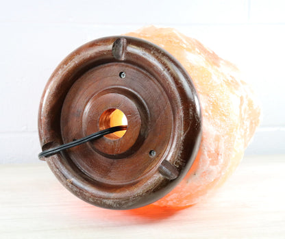 Natural Pink Salt Lamp (66-88 lb) (30-40 KG) w/ Wood Base