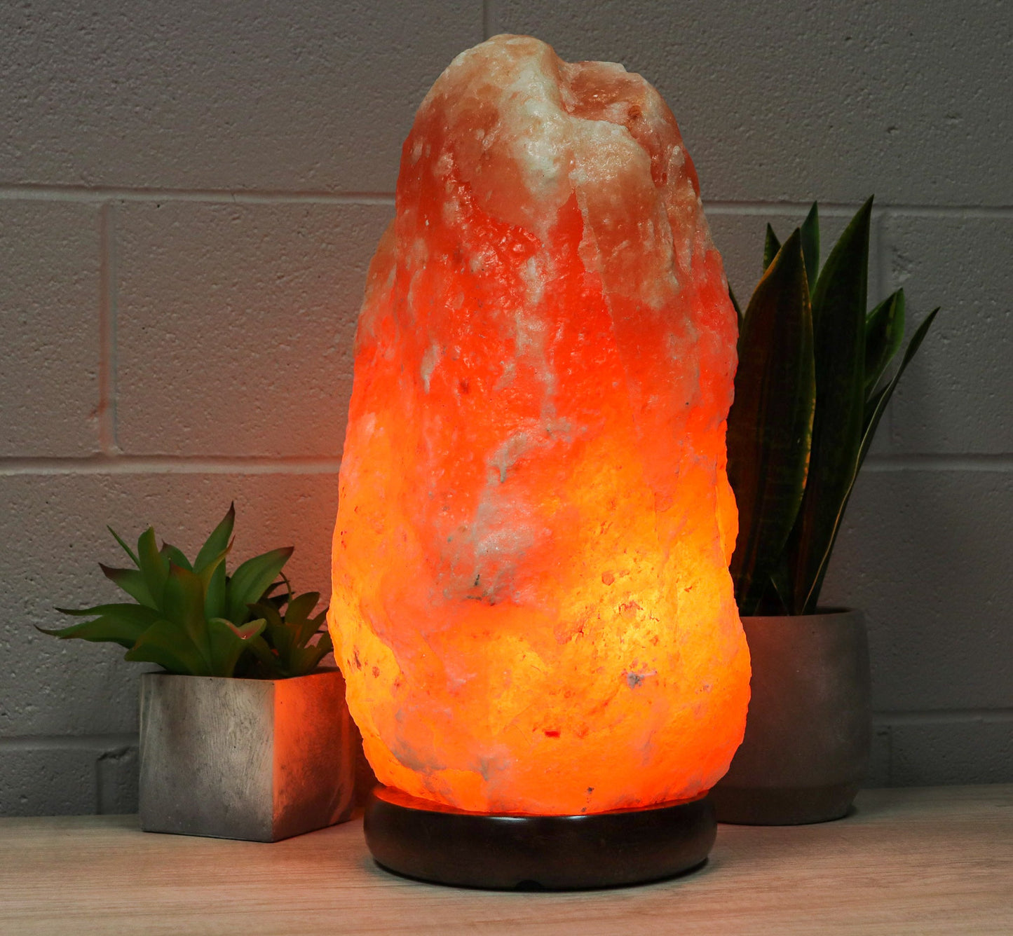Natural Pink Salt Lamp (66-88 lb) (30-40 KG) w/ Wood Base