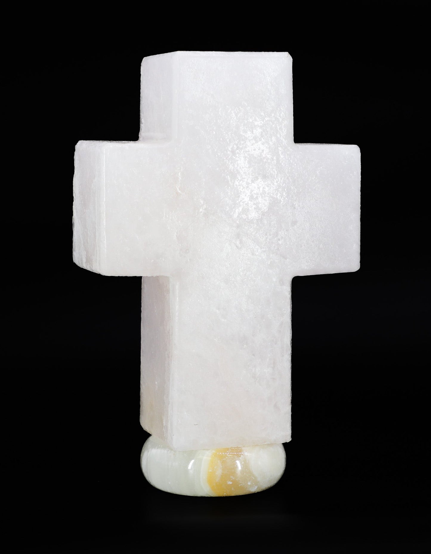 White Cross Lamp (7-8 lb) 11" w/ Onyx Base