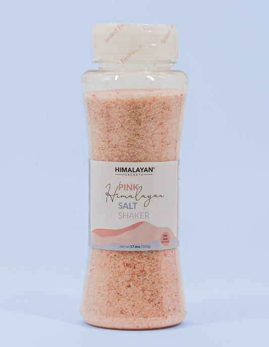 17.6 oz Clear Butterfly Top Himalayan Fine Salt Shaker