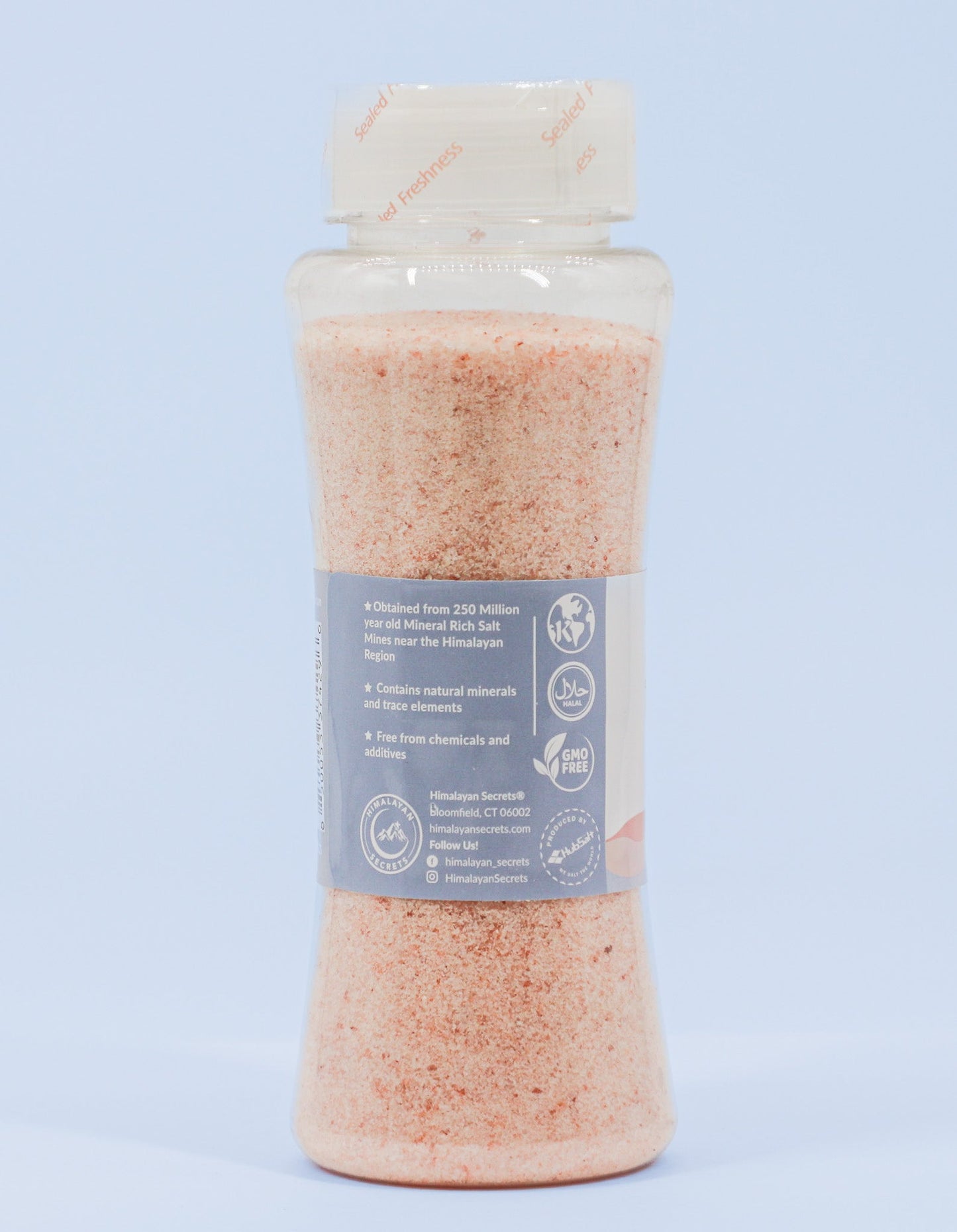 17.6 oz Clear Butterfly Top Himalayan Fine Salt Shaker
