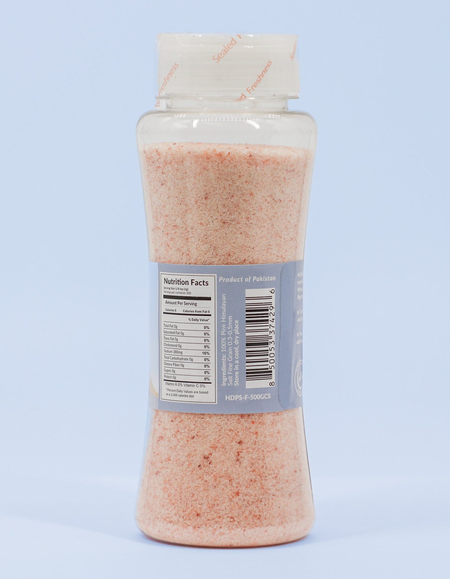 17.6 oz Clear Butterfly Top Himalayan Fine Salt Shaker