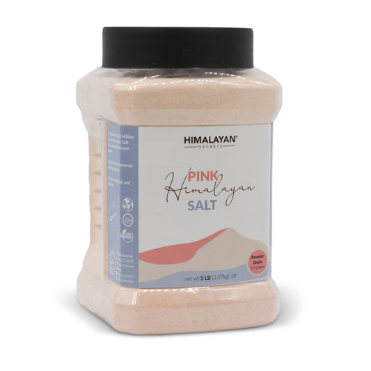 Himalayan Dark Pink Salt Powder (0.1-0.3mm) 5 LB Jar