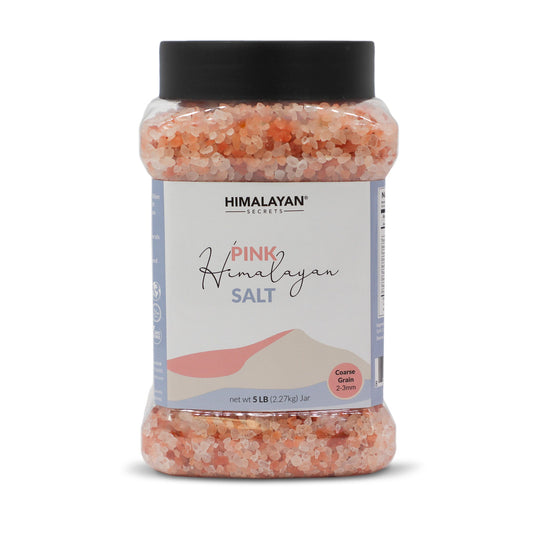 Himalayan Dark Pink Salt Coarse (2-3mm) 5 LB Jar