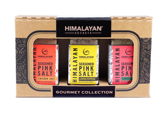 Gourmet Collection Set of 3 - 4.4oz French Glass Shaker - Chicken Salt, Lemon Pepper, Tomato Basil