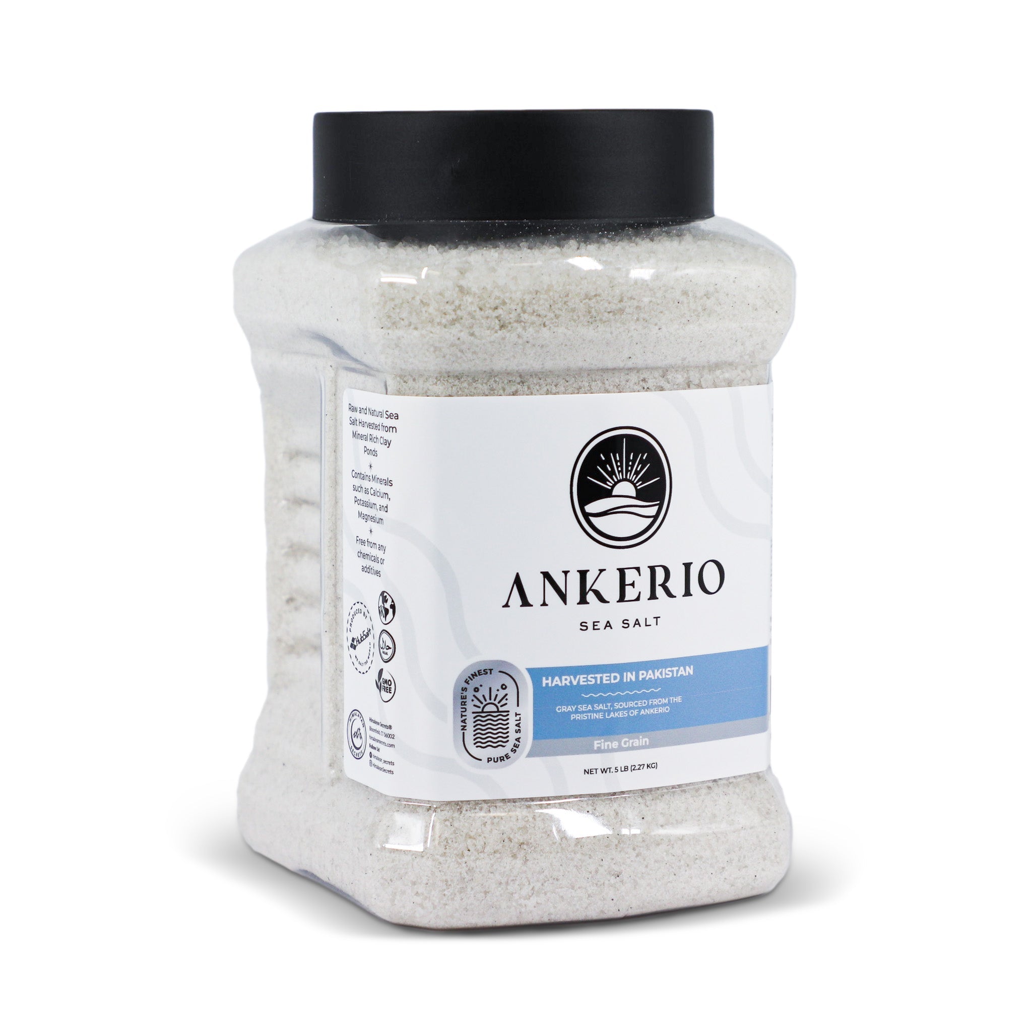 Ankerio Gray Sea Salt - FINE - 5 LB Jar