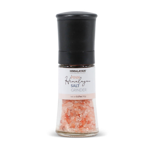 3.17 oz (90g) Himalayan Salt Coarse Grain Glass Grinder - Adjustable Cermic Core