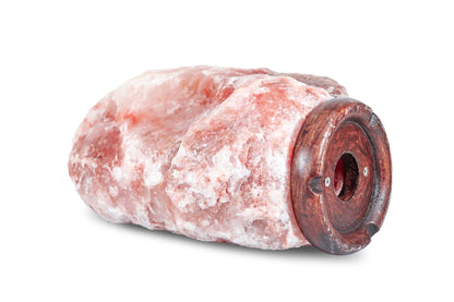 Natural Pink Salt Lamp (18-22 lb) (8-10 KG) (11-12") w/ Wood Base