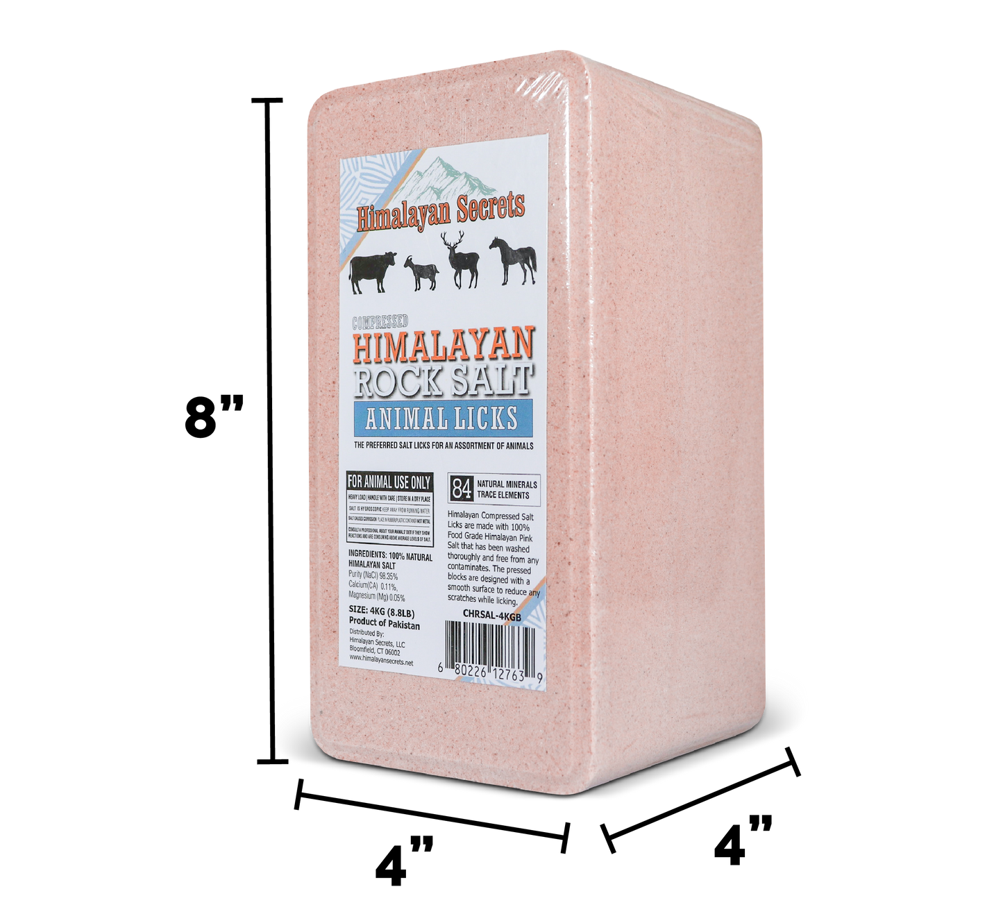 Compressed Himalayan Salt Animal Lick 8.8 lb (Brick)