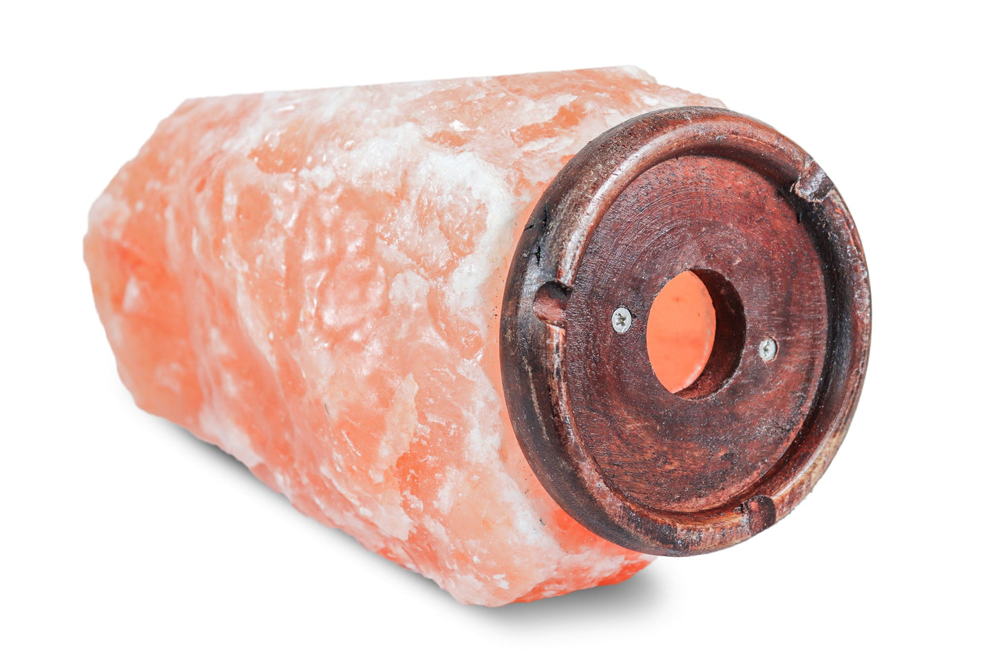 Natural Pink Salt Lamp (25-30 lb) (11-14 KG) (13-14") w/ Wood Base