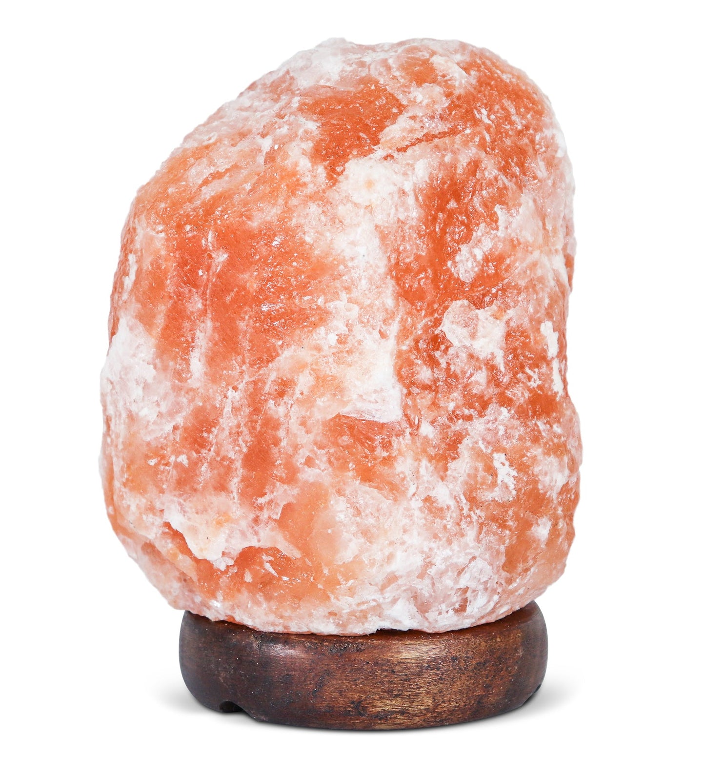 Natural Pink Salt Lamp (6-8 lb) (2.5-3.5 KG) (7-8") w/ Wood Base