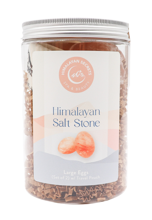 Egg Shape Stone (Large) Set of 2 in a Jar w/ Cotton Bag