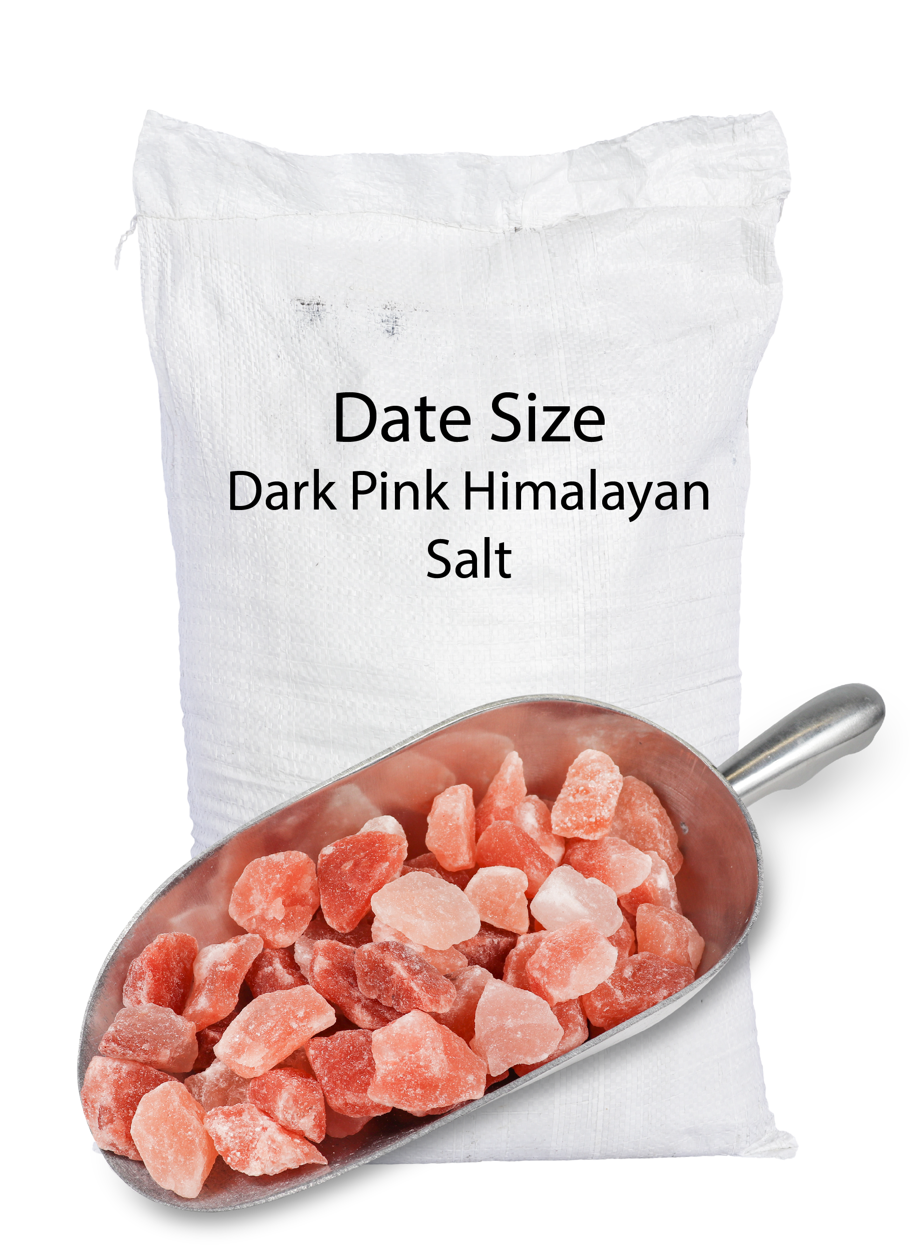 Himalayan Dark Pink Salt Date Size (6.7-25mm) 44 LB Sack