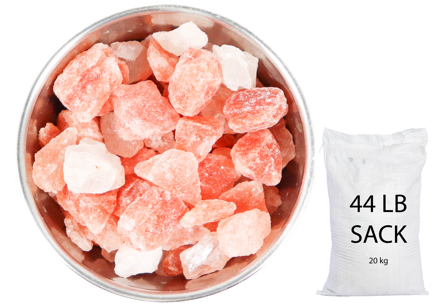 Himalayan Dark Pink Salt Large Coarse (6-8mm) 44 LB Sack