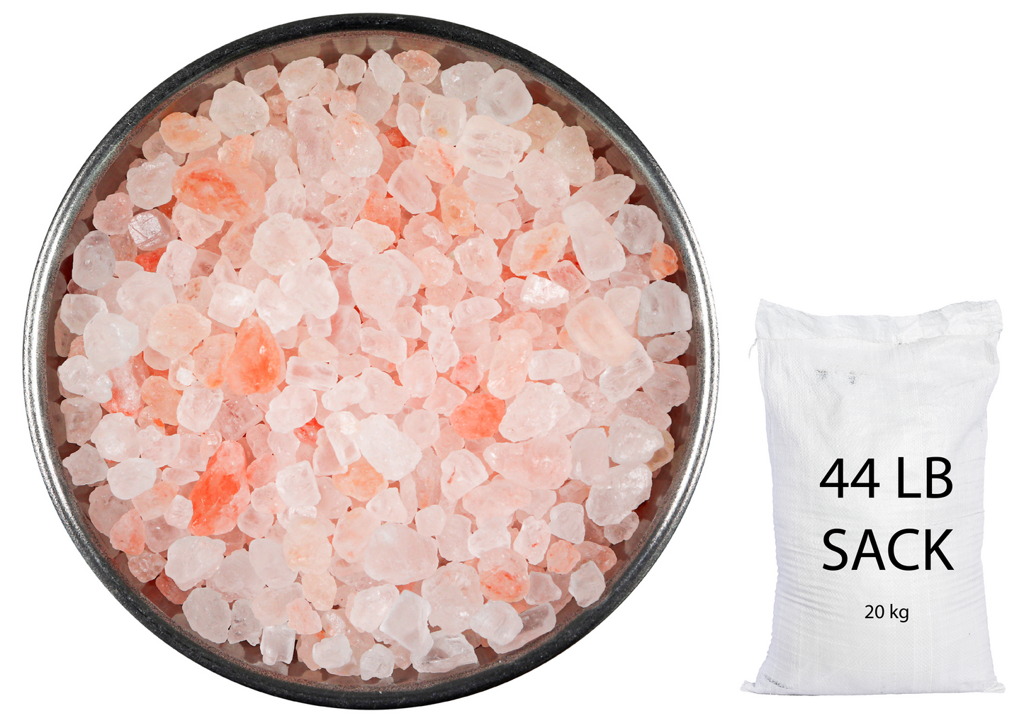 Himalayan Light Pink Salt Coarse (2-3mm) 44 LB Sack