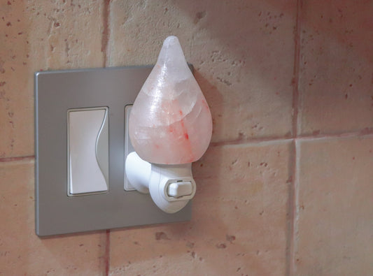 Tear Drop Pink Salt Night Light