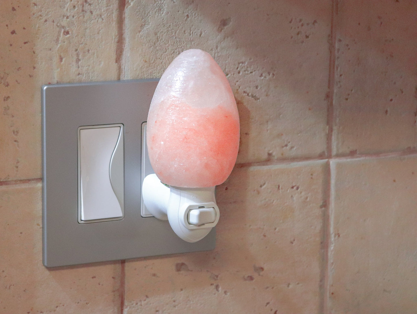 Egg Shape Pink Salt Night Light