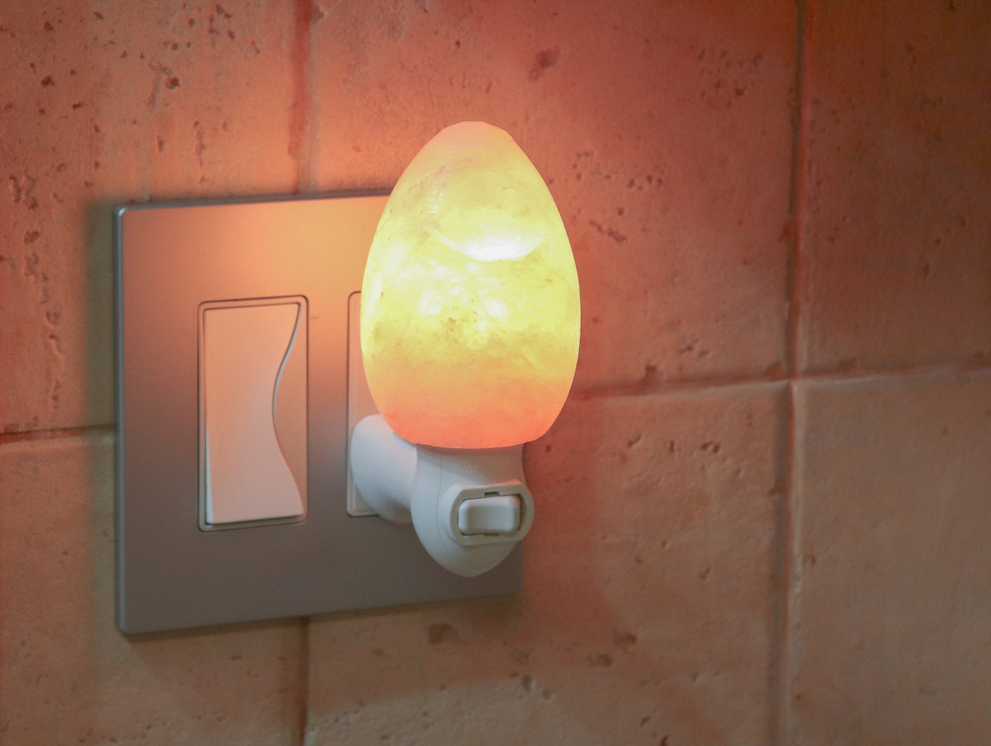 Egg Shape Pink Salt Night Light