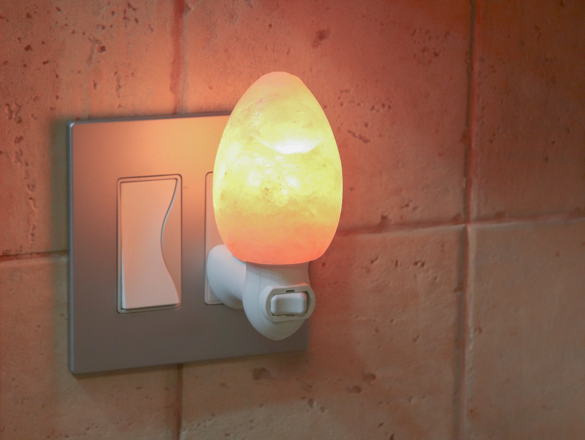 Egg Shape Pink Salt Night Light
