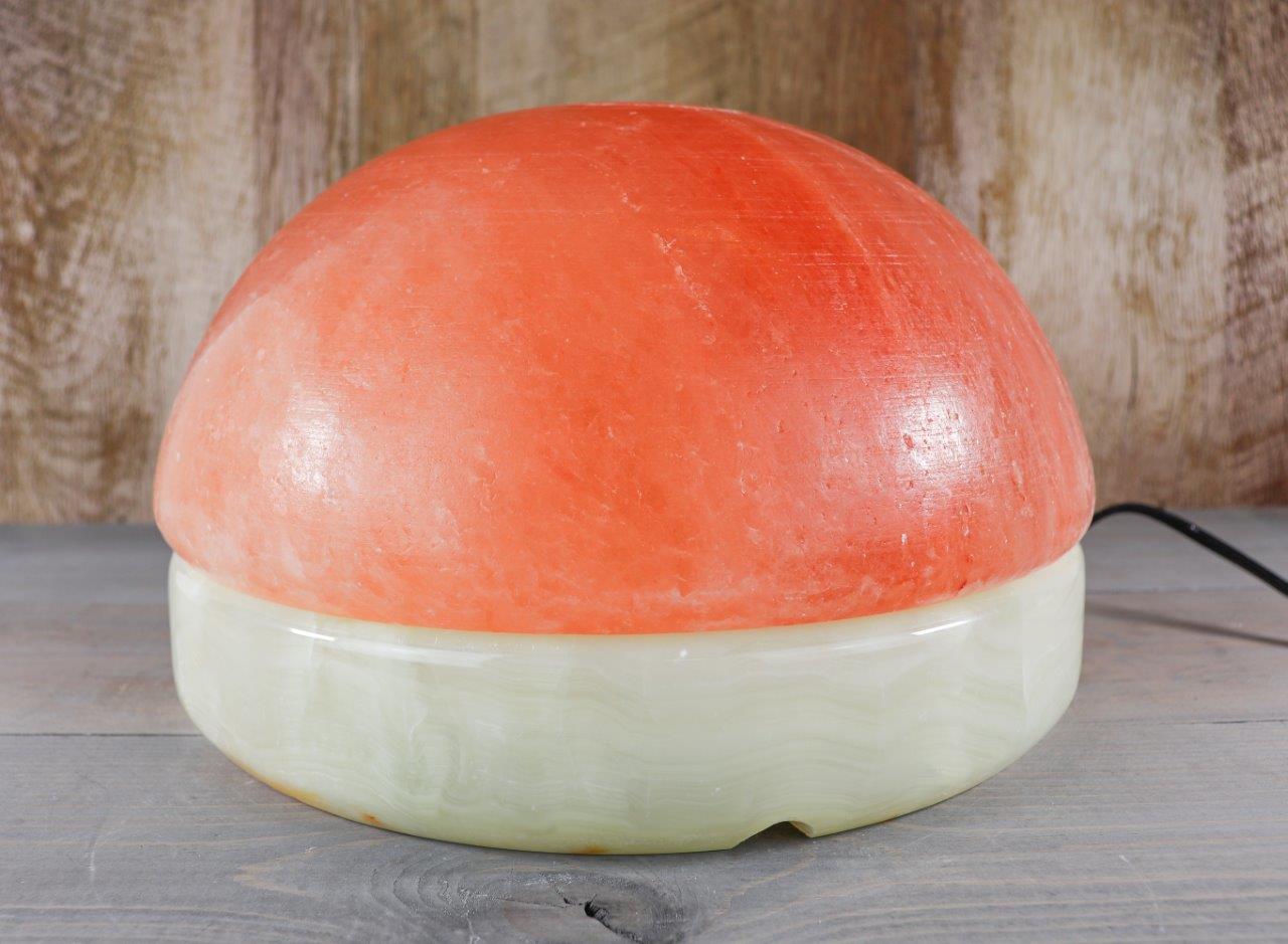 11" Himalayan Salt Dome Lamp w/ Onyx Base